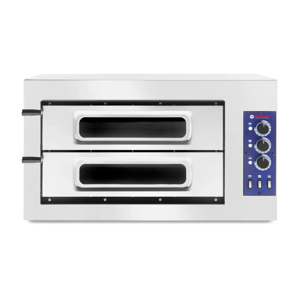 Pizzaovn Dobbelt Grunnleggende Vetro 2/50 2 Pizzaer 7500w - Hendi 226896 - 1