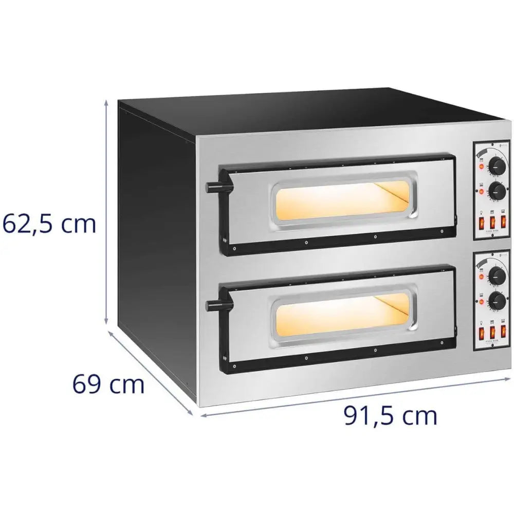 Pizzaovn For 2 Pizzaer ø 45 Cm 8000 w - 9