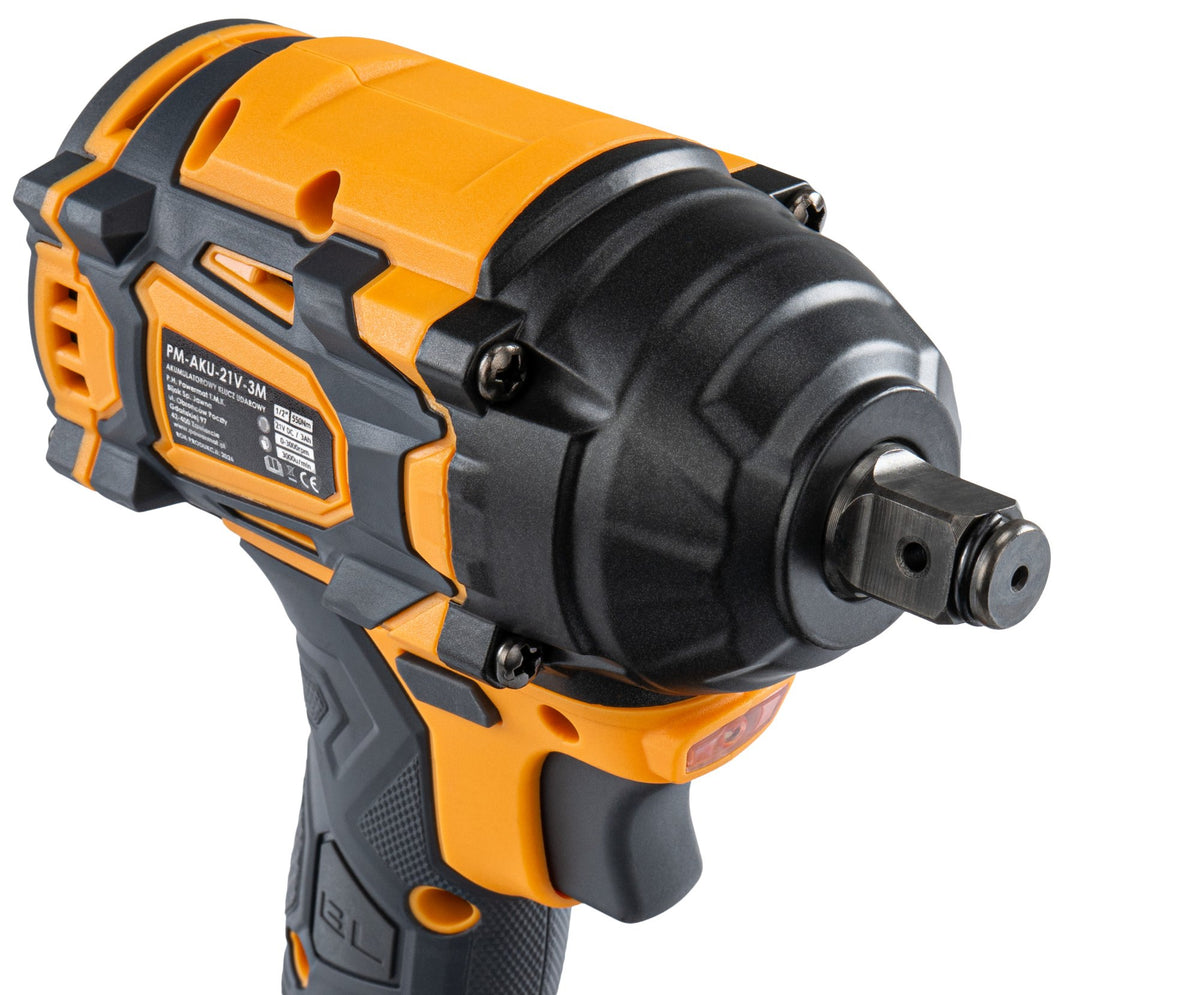 Powermat muttertrekker PM-AKU-21V-3M med 550 Nm og 1/2" firkantfeste, hovedbilde