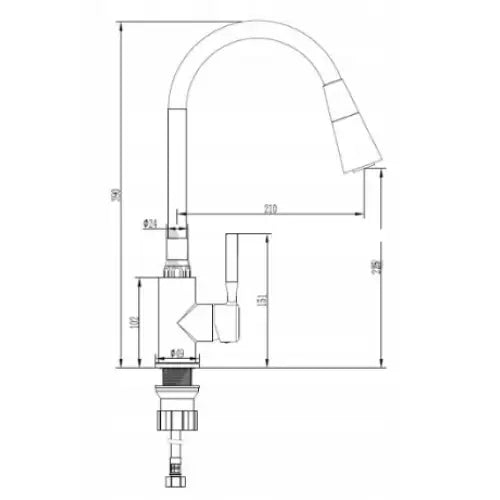 Pogo Batteri Servantkran Sort - 3