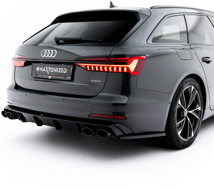 Audi A6 C8 bakdiffusor med falske eksosutblås