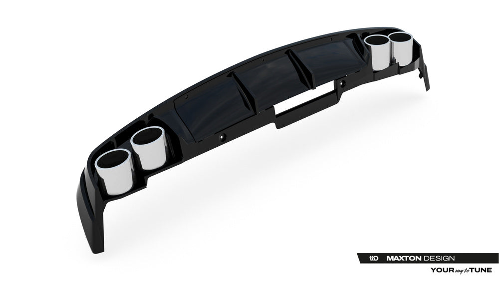 Audi A6 C8 bakdiffusor med falske eksosutblås