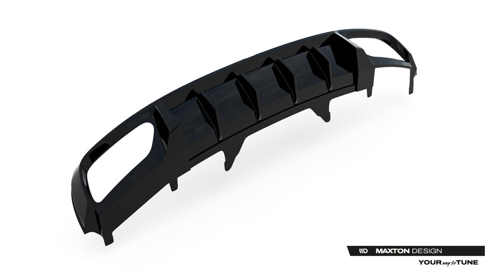 Audi A4 B9 bakdiffusor glanssvart ABS