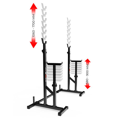 K-SPORT KSSL069 regulerbar treningsbenk med stativ