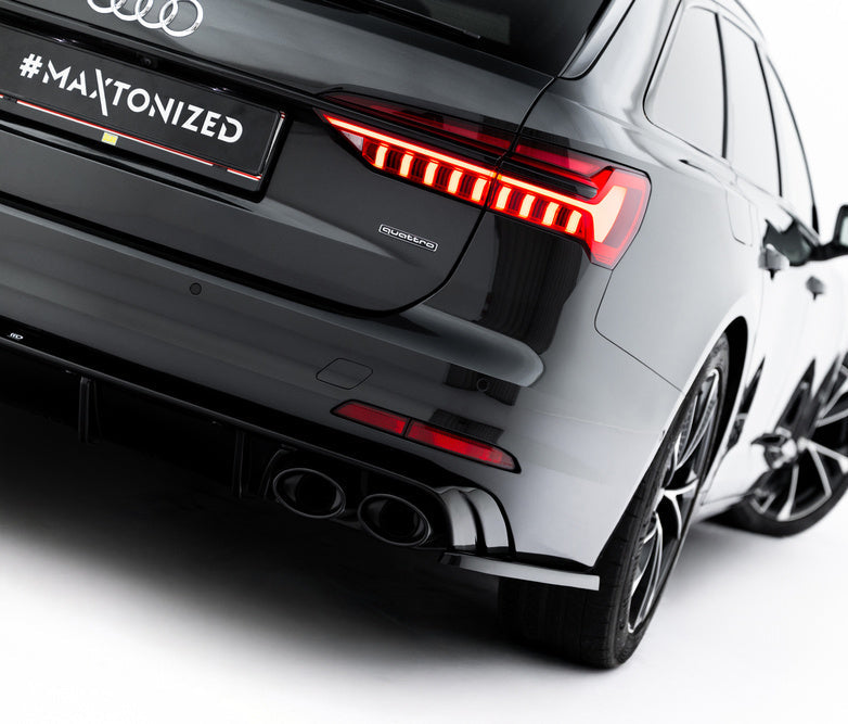 Audi A6 C8 bakre sidesplittere – ABS Gloss Black