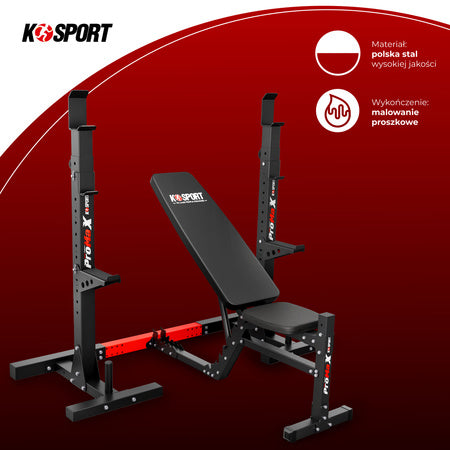 K-Sport KSSL203 benkpress stativ + justerbar benk
