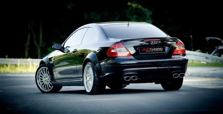 Bakre støtfanger og skjermer for Mercedes CLK W209 bodykit, sett bakfra