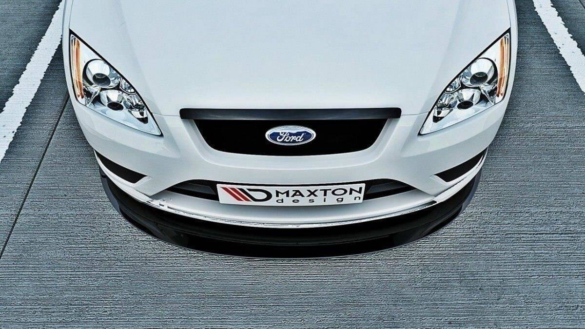 Add-on panser til Ford Focus MK2 i sort teksturert ABS-plast sett forfra