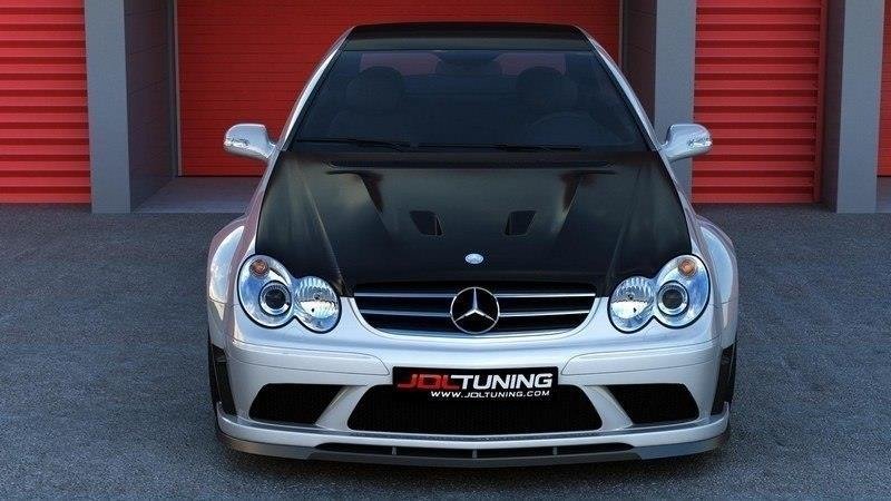 Glassfiberpanser til Mercedes CLK W209 sett ovenfra