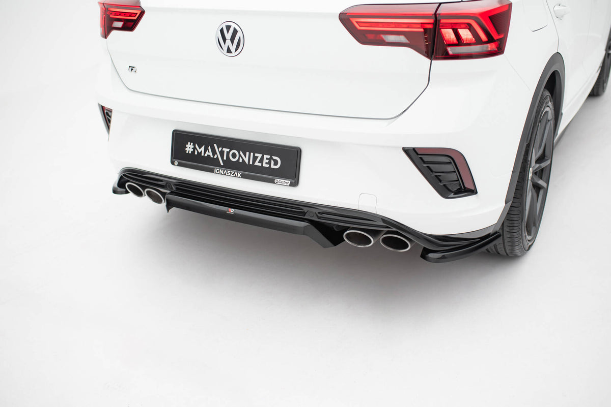 Diffuser VW T-Roc R MK1 med strukturert svart overflate sett ovenfra