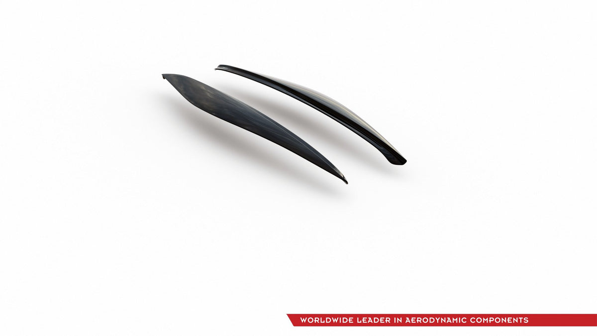Detaljbilde av lyktebryn i ABS Gloss Black til Ford Fiesta Mk8 Standard