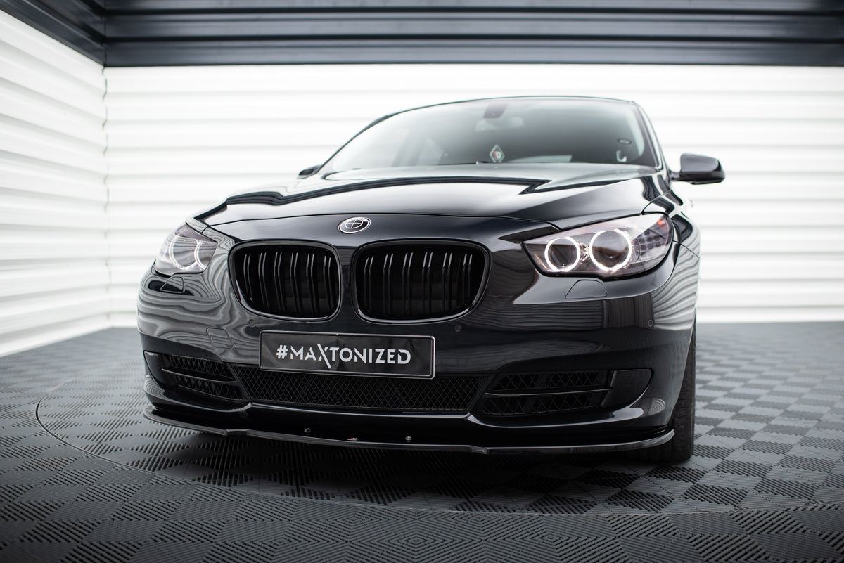 Frontsplitter til BMW 5 GT F07 i blank sort ABS-plast