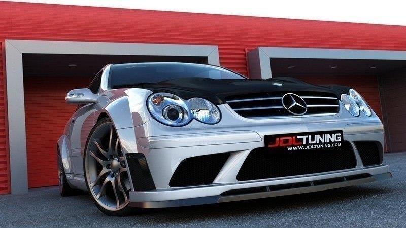 Frontspoiler Mercedes Clk W209 (For Me-Clk-209-Black-F1 Bumper) detaljbilde av profilen