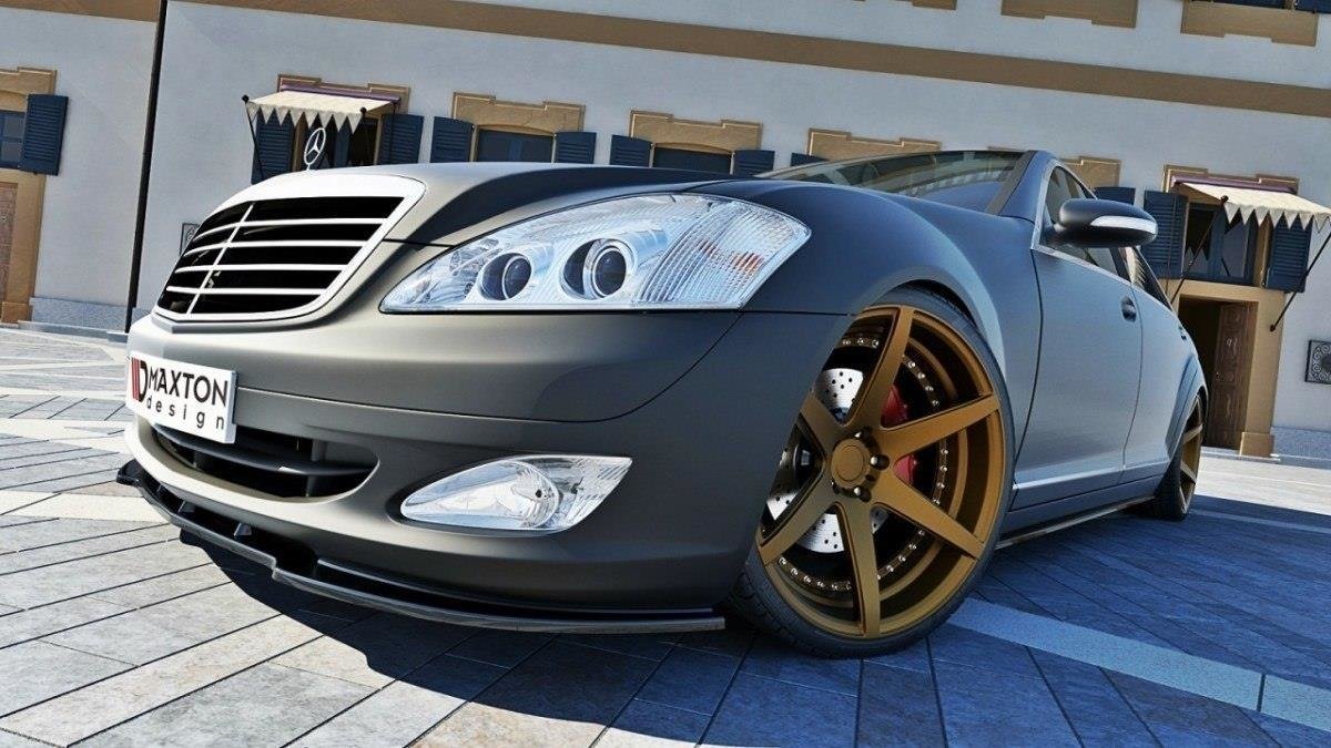 Frontspoiler Mercedes S-Klasse W221 vist montert