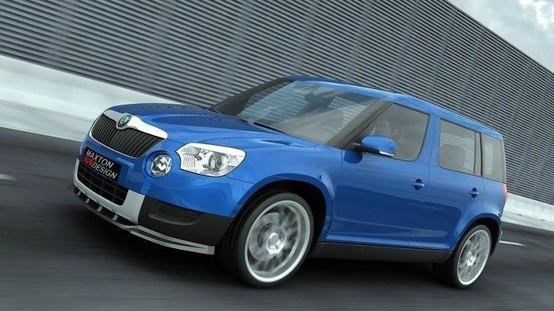 Frontspoiler Skoda Yeti detaljbilde av profilen