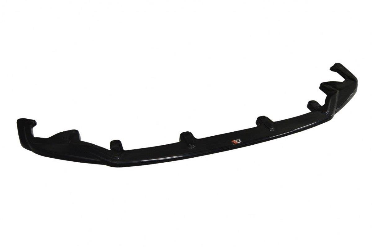 Frontspoiler til Lexus IS MK3 Facelift F-Sport V.1, sort og skinnende, sett rett forfra.