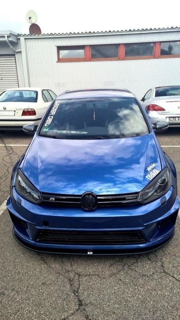 Frontspoiler VW Golf VI (For R400 Bumper) sett fra siden