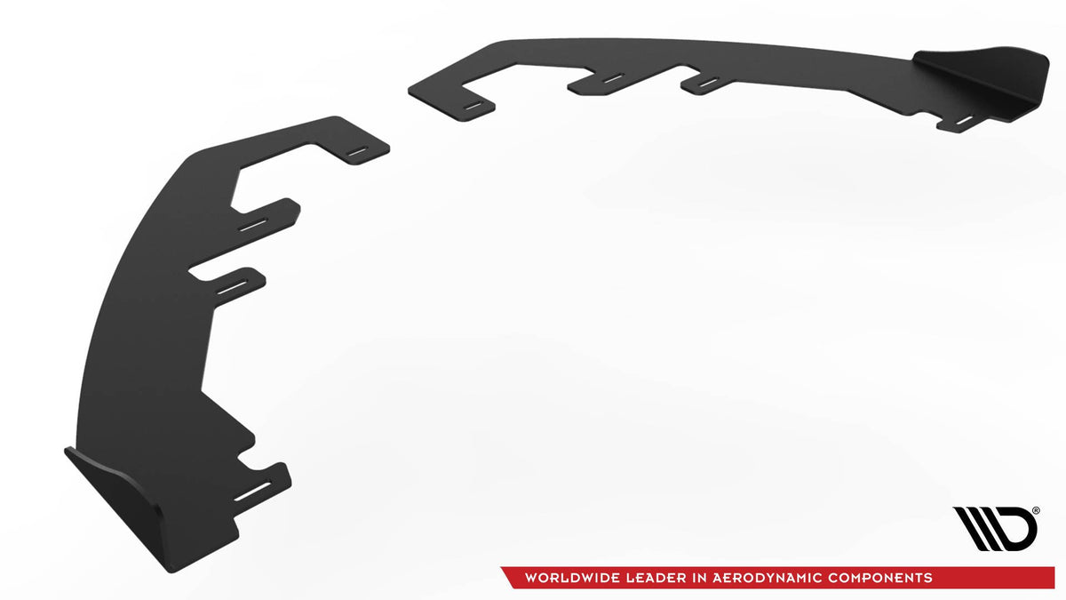 Maxton Design flaps på front splitter til Ford Fiesta MK8 ST, visning fra siden