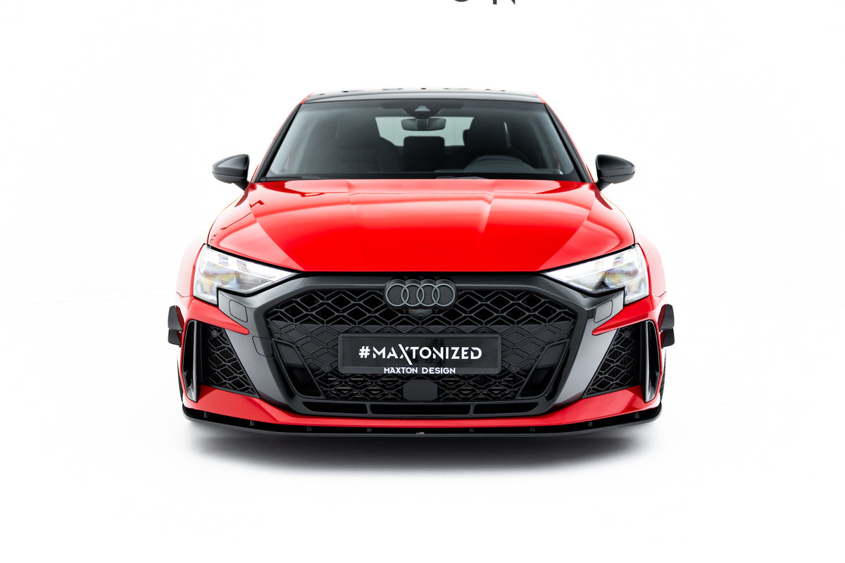Canards montert på frontstøtfanger, Audi RS3 Sedan 8Y Facelift