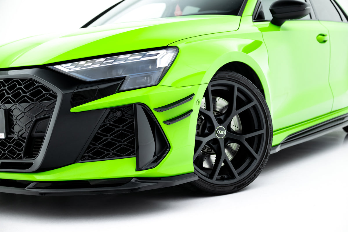 Maxton Design canards til Audi RS3 8Y Facelift, ubehandlet ABS