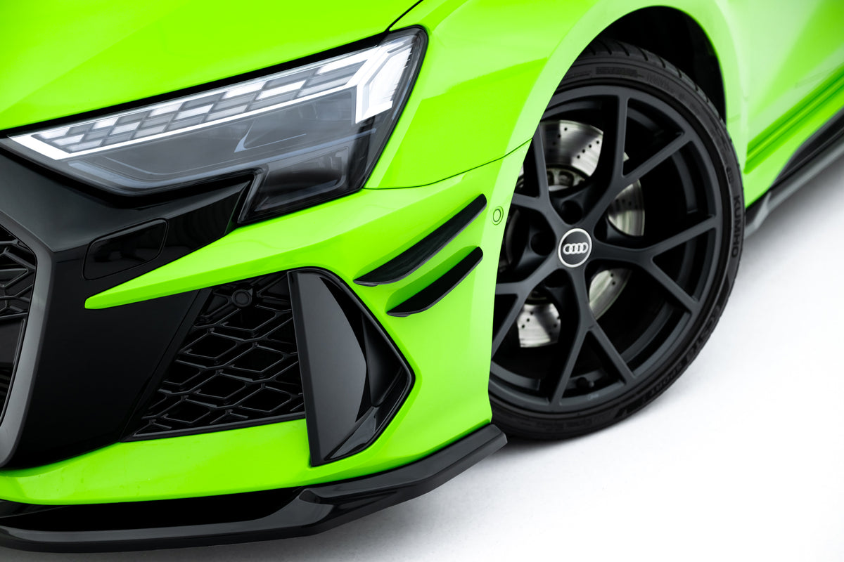 Canards til Audi RS3 Sportback 8Y Facelift i slagfast ABS-plast