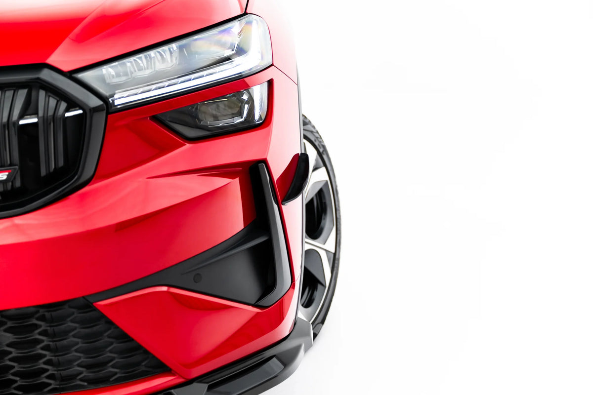 Maxton Design canards montert på frontstøtfanger Skoda Kodiaq RS Mk2