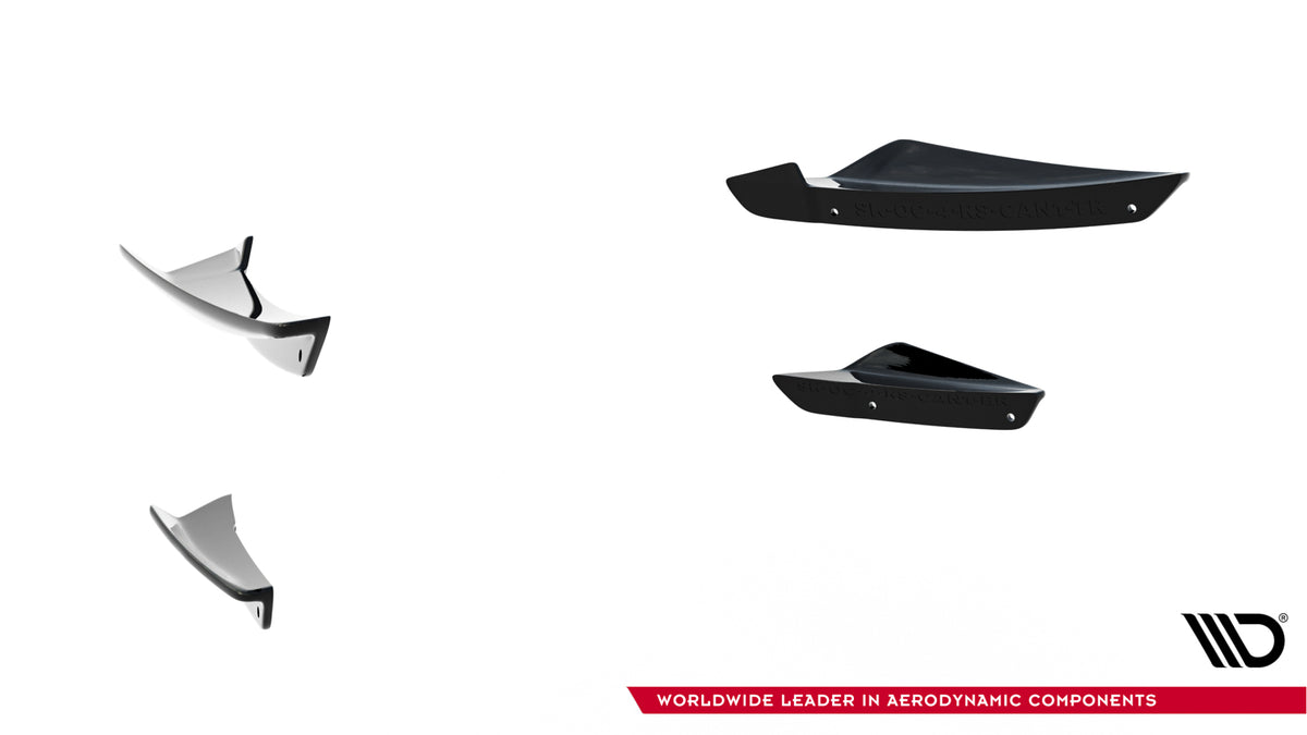 Detaljbilde av overflatestruktur på canards for Skoda Octavia RS Mk4