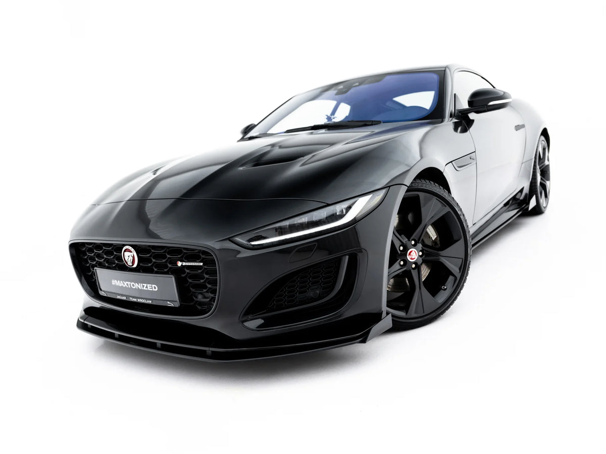Detaljbilde av kanten på Maxton Street Pro frontflaps for Jaguar F-Type