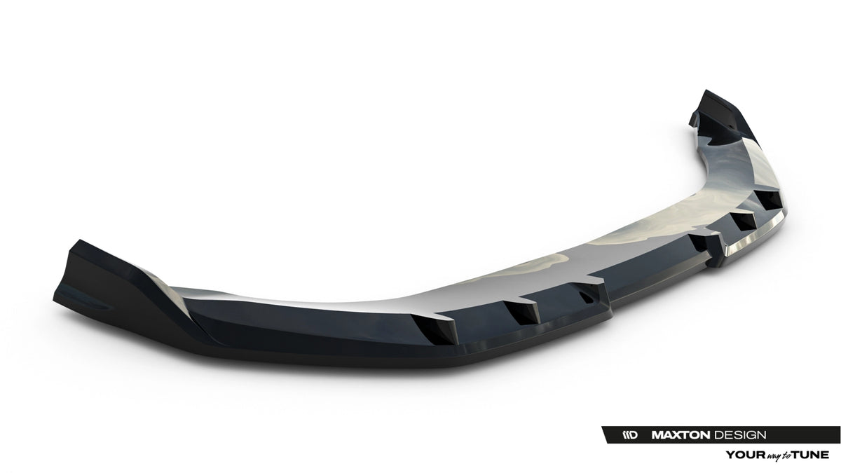 Detalj av ABS frontsplitter på Audi Q6 e-tron Sportback Mk1