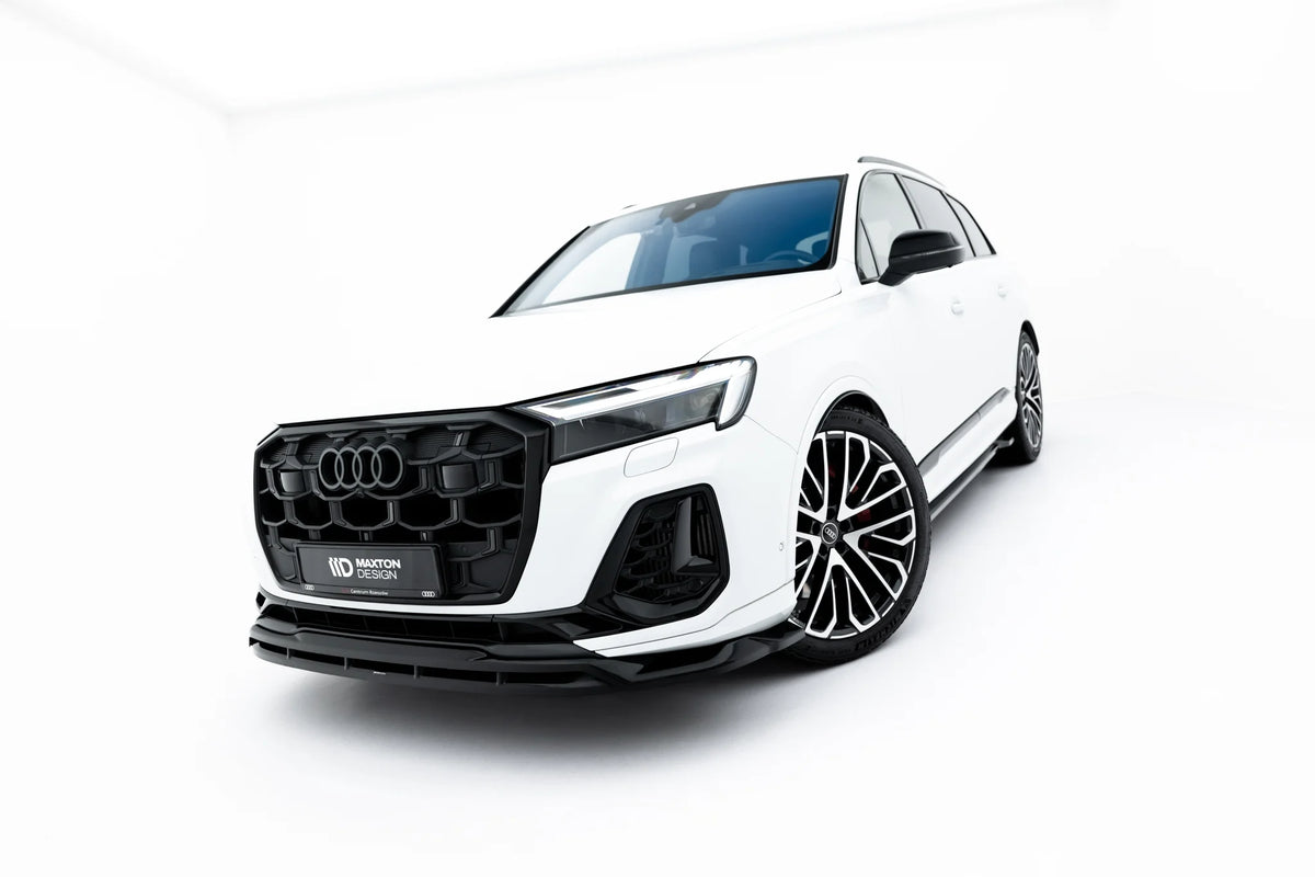Frontsplitter til Audi SQ7 Mk2 Facelift 2 i blank sort ABS-plast