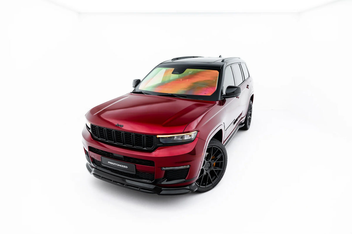Nærbilde av frontsplitter i ABS til Jeep Grand Cherokee L Mk5