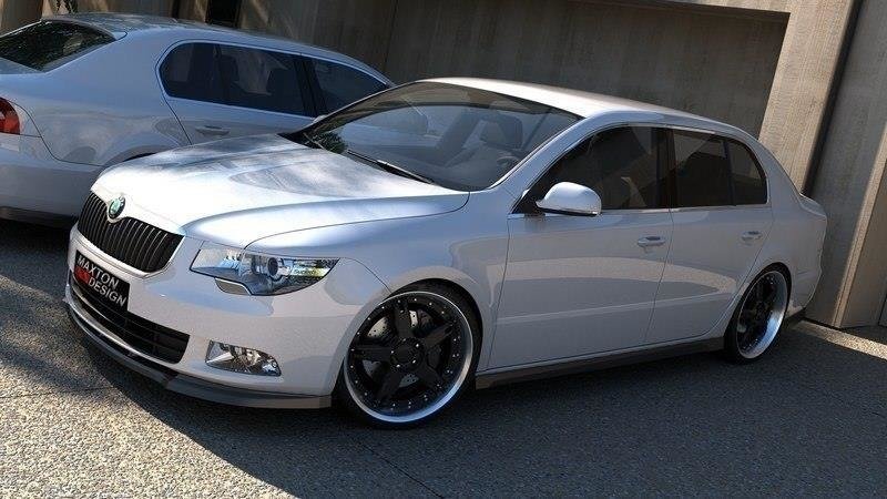 Frontspoiler Skoda Superb II V1 detaljbilde av profilen