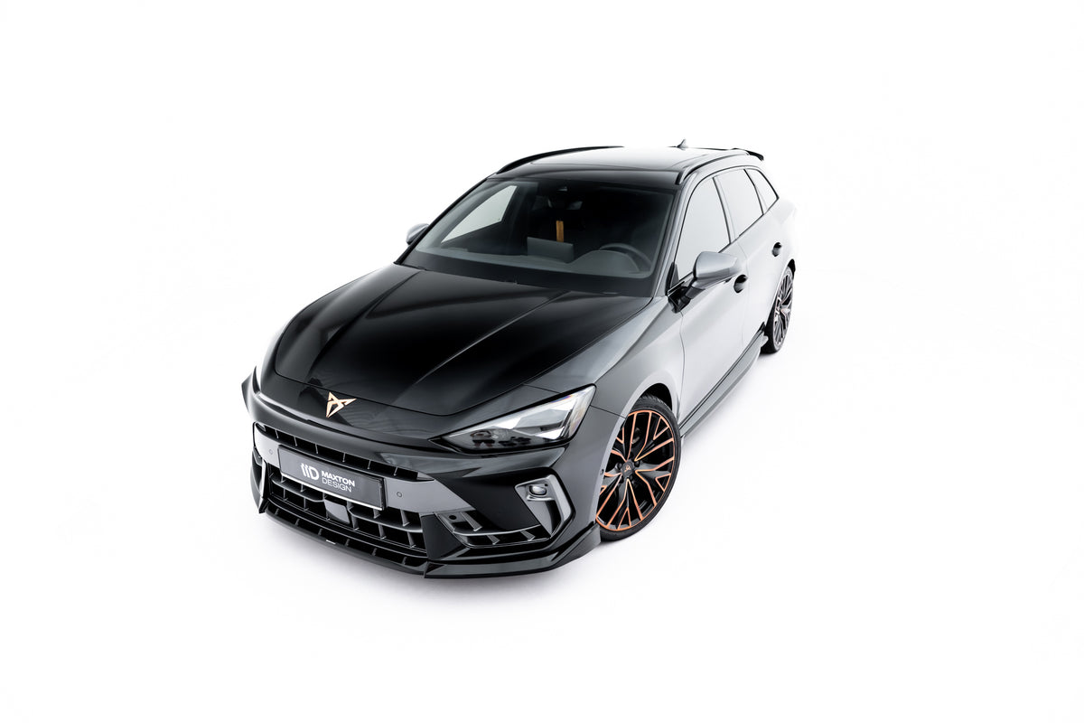 Frontsplitter til Cupra Leon montert på frontfanger