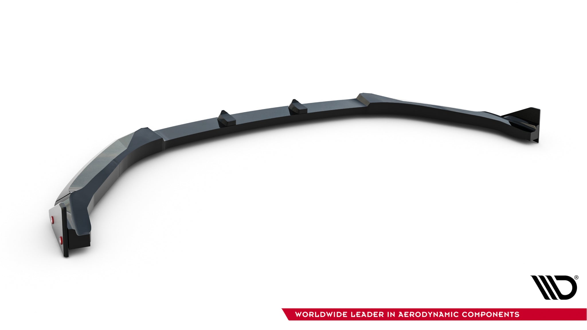 Frontspoiler Subaru BRZ MK2 10mm V.1 sett fra siden med markerte vinkler og tre forhøyninger.