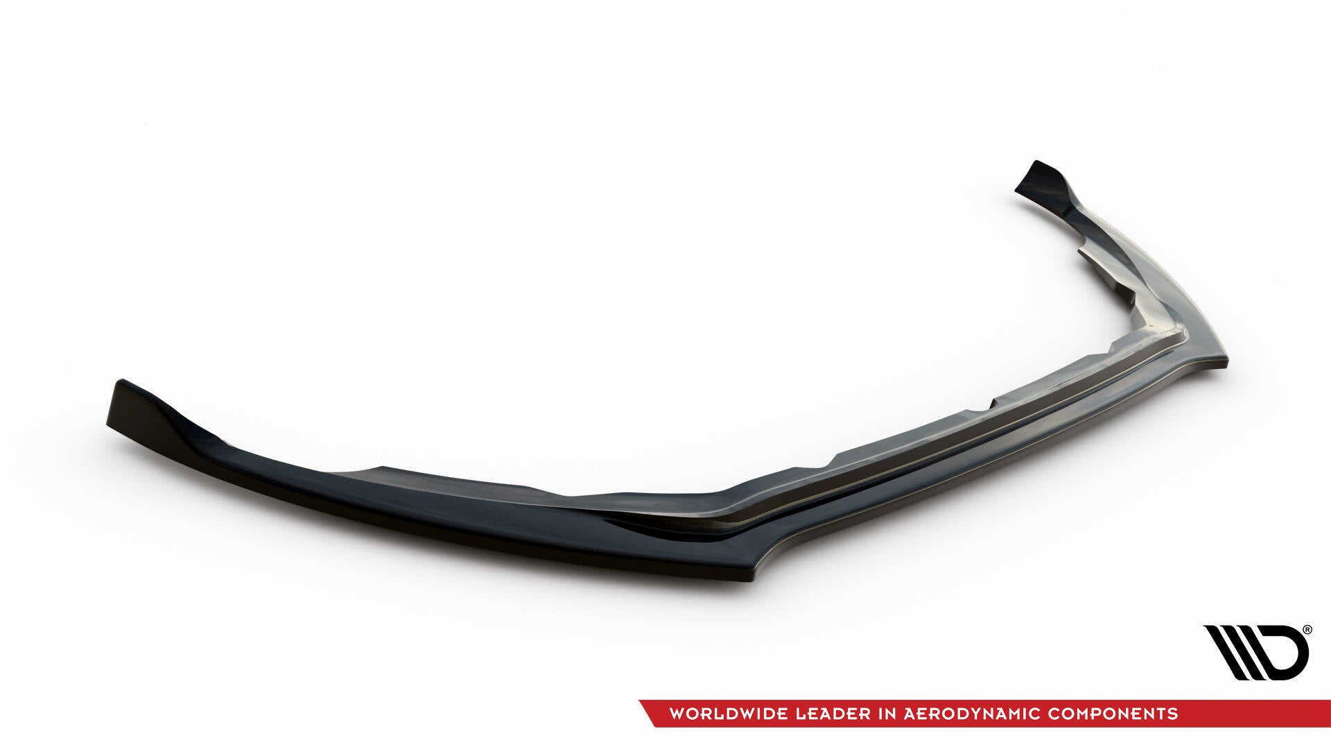 Front lip for Ford Fiesta MK8 Facelift ST i blank svart plast med aerodynamisk design.