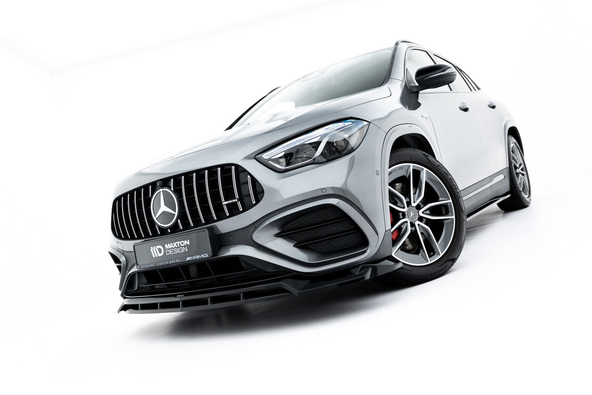 Frontsplitter i blank sort ABS til Mercedes-AMG GLA 35 H247 Facelift