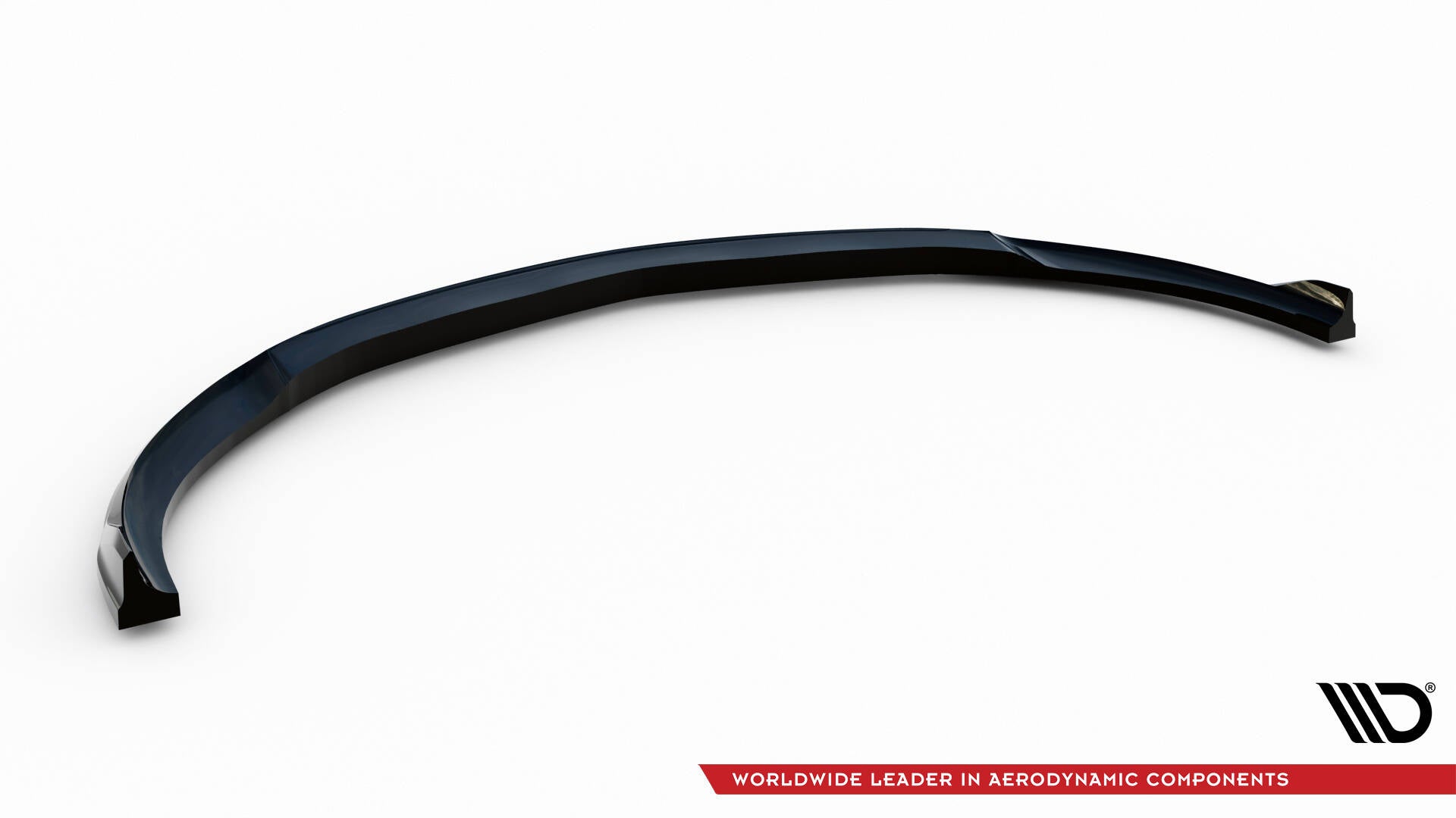 Frontspoiler til Mercedes GT 63 C192 i svart, buet design med glatt overflate og markerte kanter.