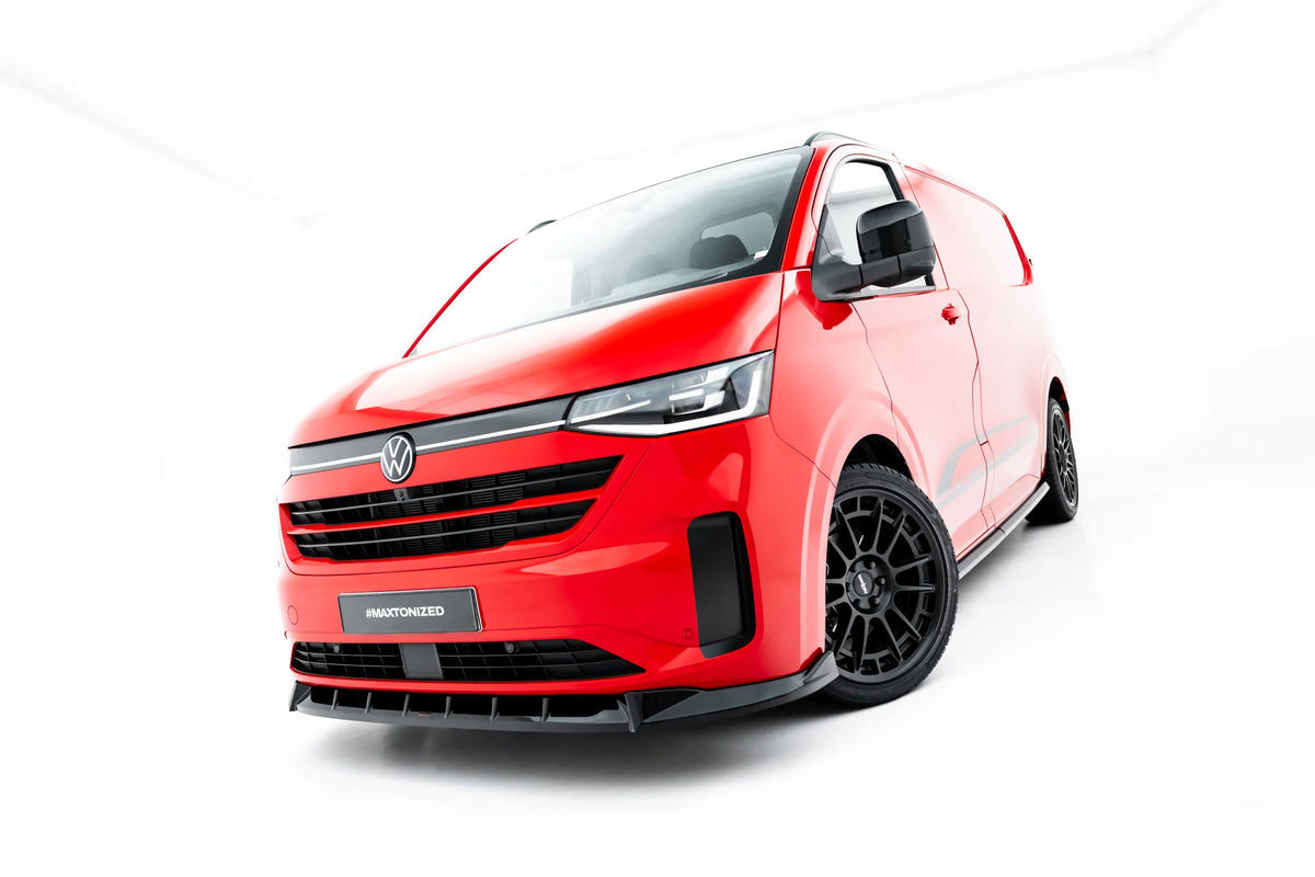 Frontsplitter i blank sort ABS til Volkswagen Transporter T7