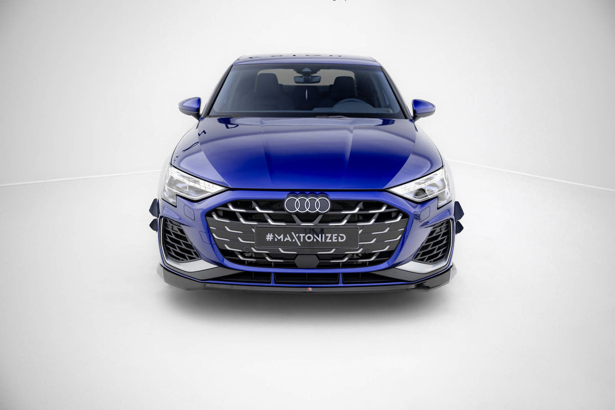 Frontsplitter til Audi S3 Sedan 8Y Facelift i Gloss Black ABS