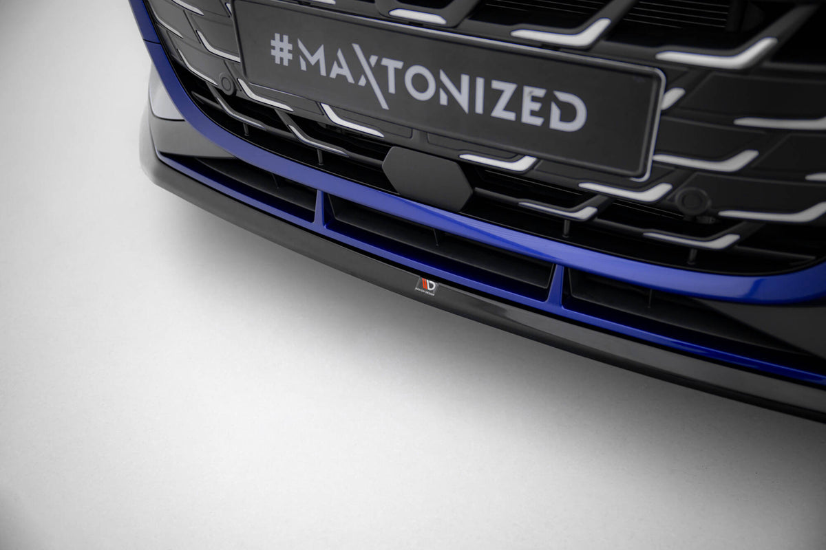 Nærbilde av Maxton frontsplitter til Audi A3/S3 Sedan 8Y Facelift