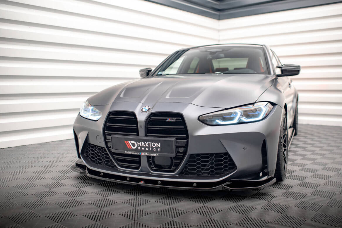 Frontsplitter V.2 i Gloss Black ABS til BMW M3 Sedan G80