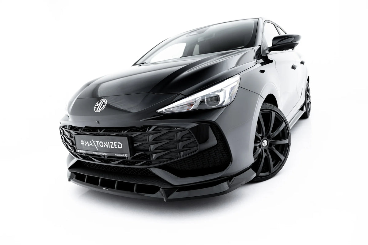 Frontsplitter til MG 3 Mk1 i blank sort ABS-plast