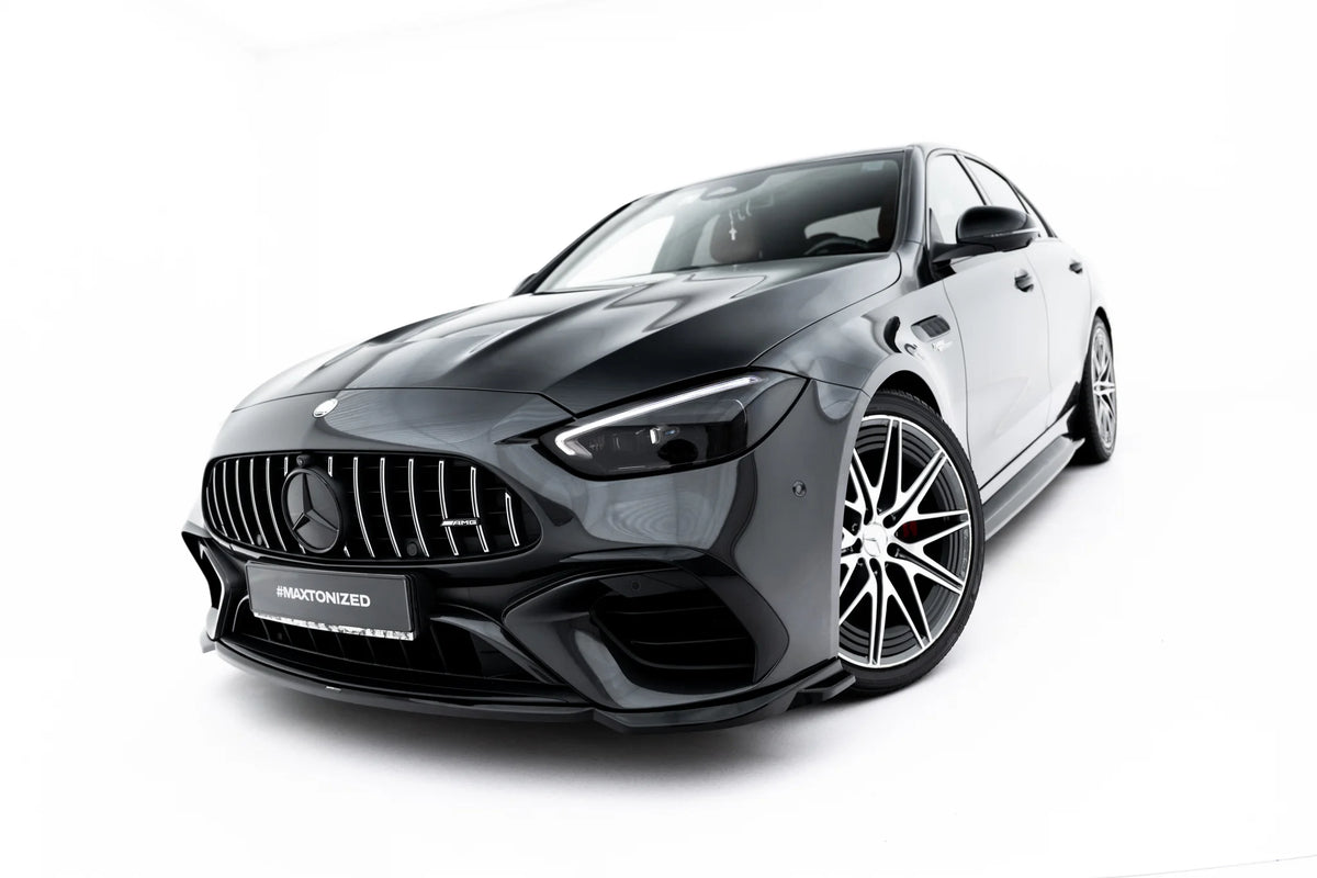 Frontsplitter i Gloss Black til Mercedes-AMG C63 W206 sett forfra