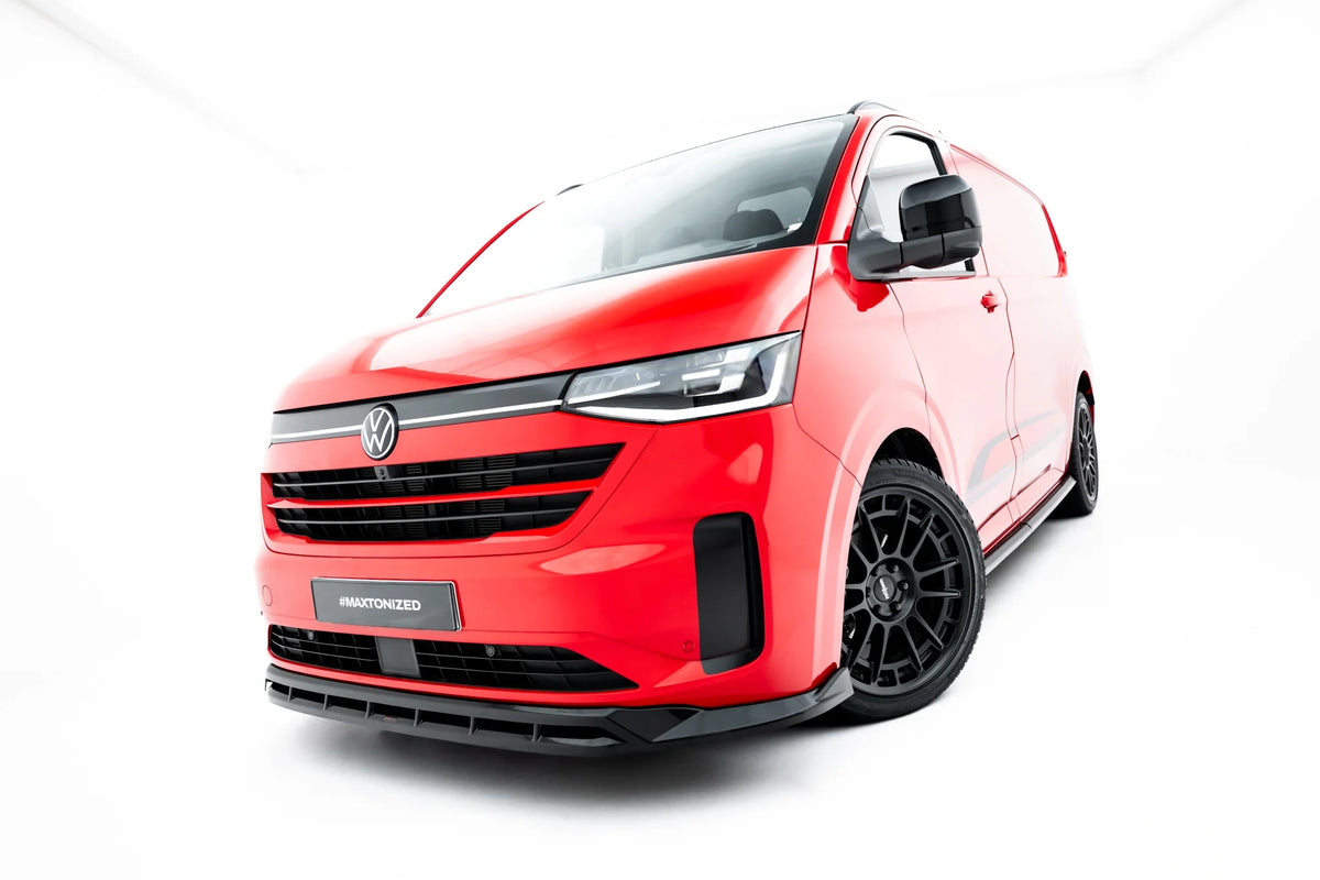 Frontsplitter til Volkswagen Transporter T7 i blank sort ABS-plast