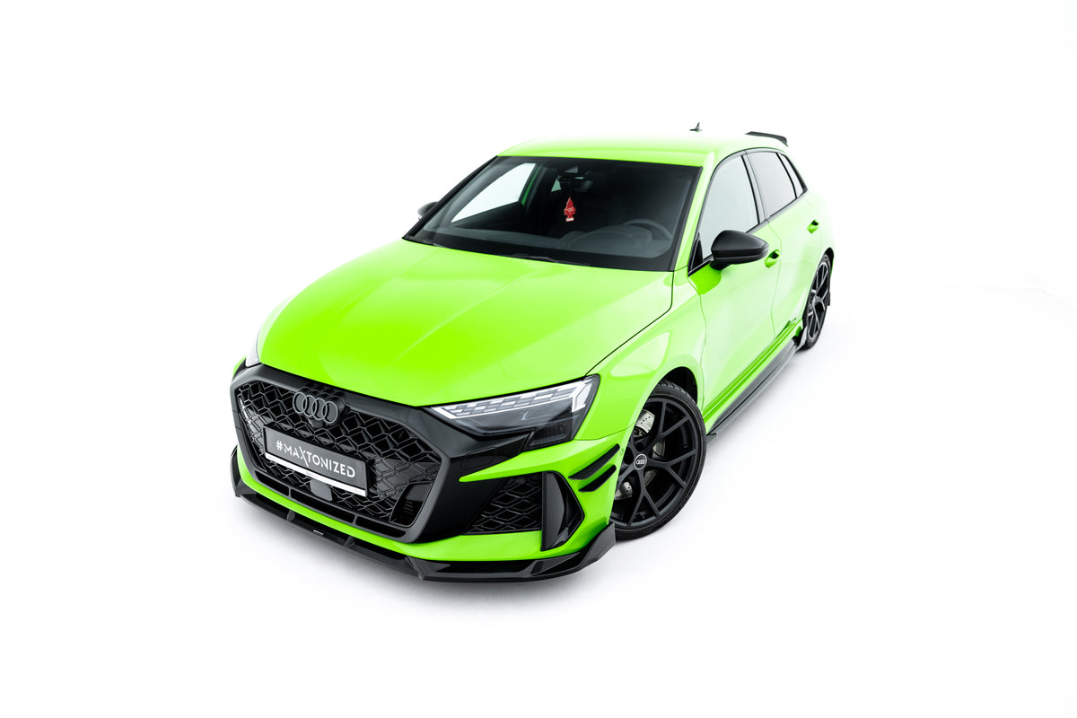 Frontsplitter V.3 i ABS Gloss Black til Audi RS3 Sportback