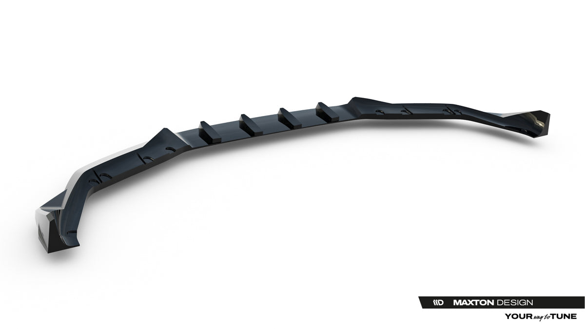 Frontsplitter til BMW M5 F90 sett fra siden som viser profil og form