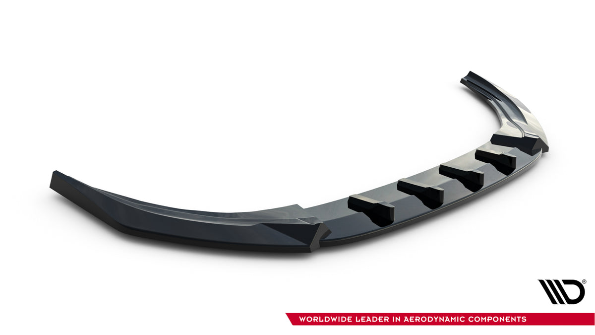 Sidevisning av frontsplitter på Volkswagen Golf R Variant Mk8