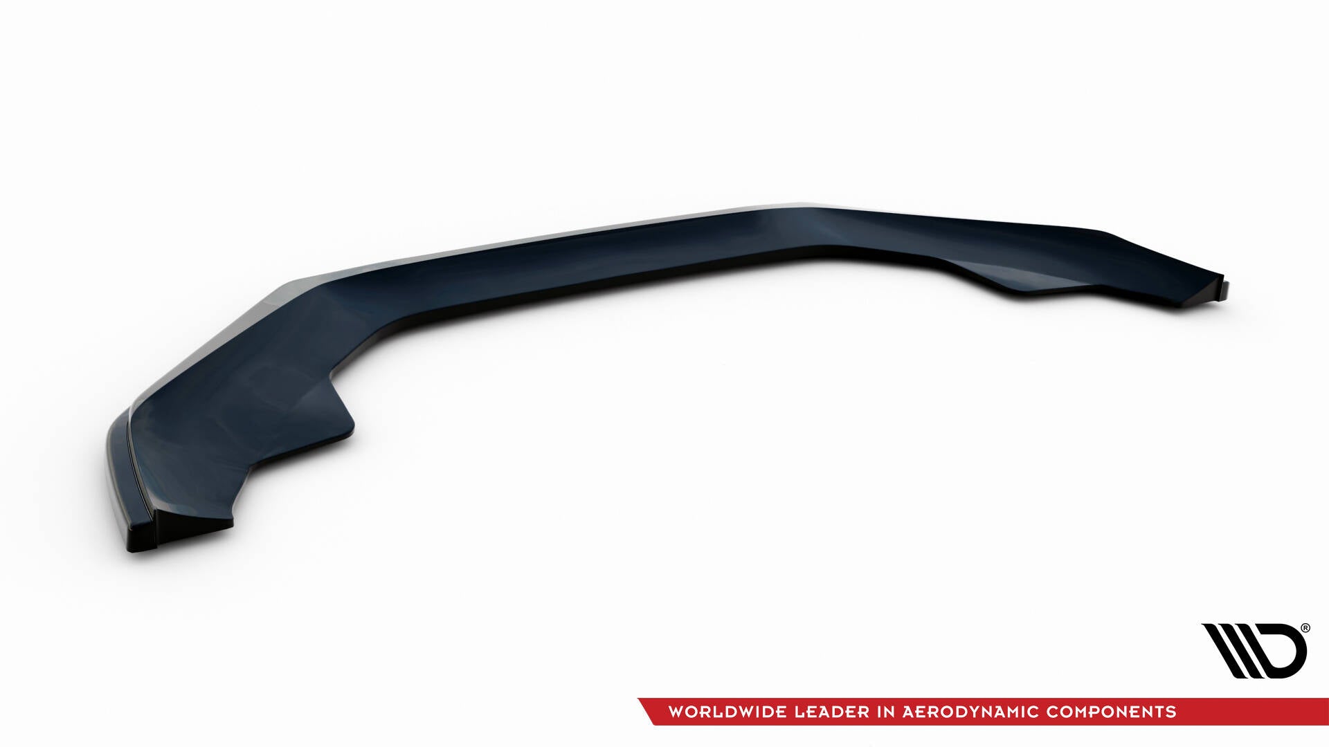 Front splitter Audi A4 S4 B8 Facelift S-Line V.4 i svart glans med logo, vist mot hvit bakgrunn.