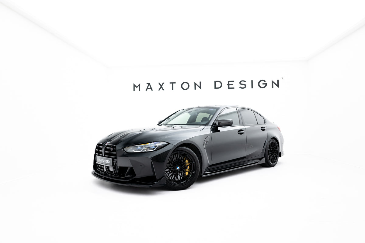 Sidevinkel av CSL Look frontsplitter for BMW M3 G80/G81