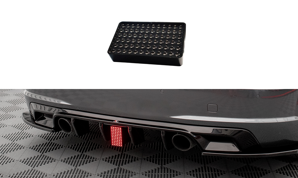 LED-bremselys fra Maxton Design for Audi TT S-Line 8S med monteringsbrakett sett ovenfra